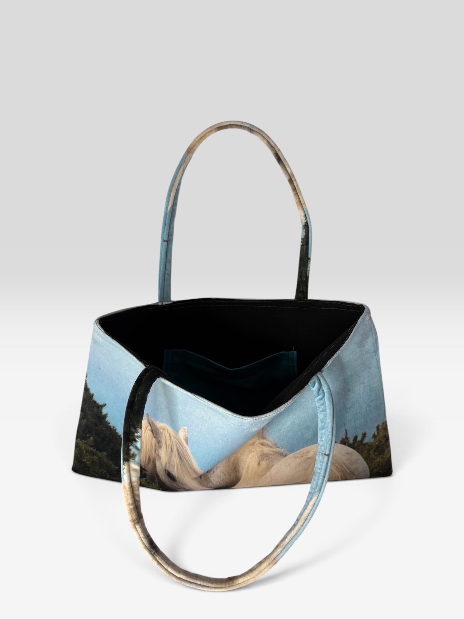 Horsies Oversized Slouchy Velvet Tote